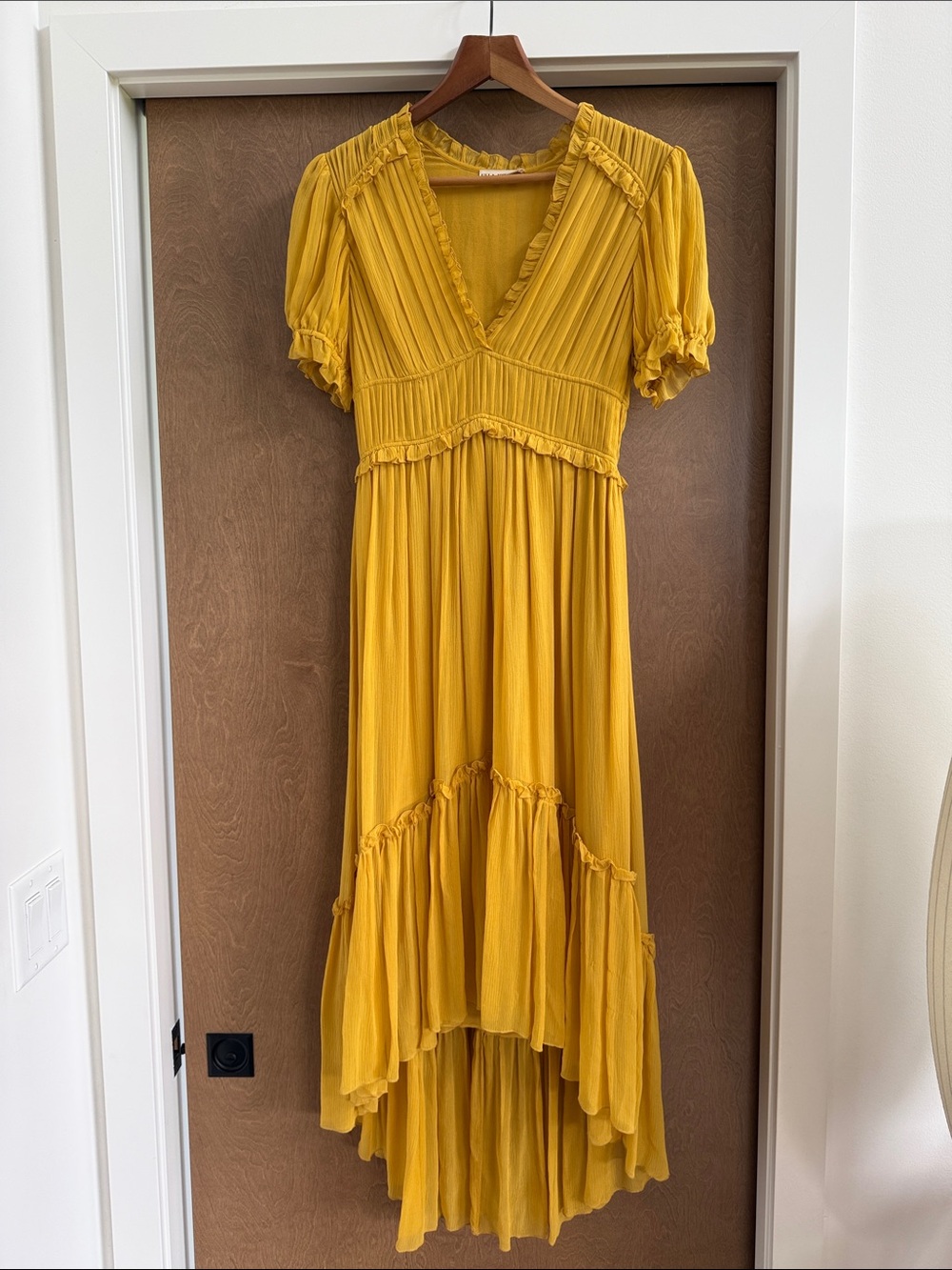Ulla Johnson perfect fall feminine dress with the ruffles in all the right place